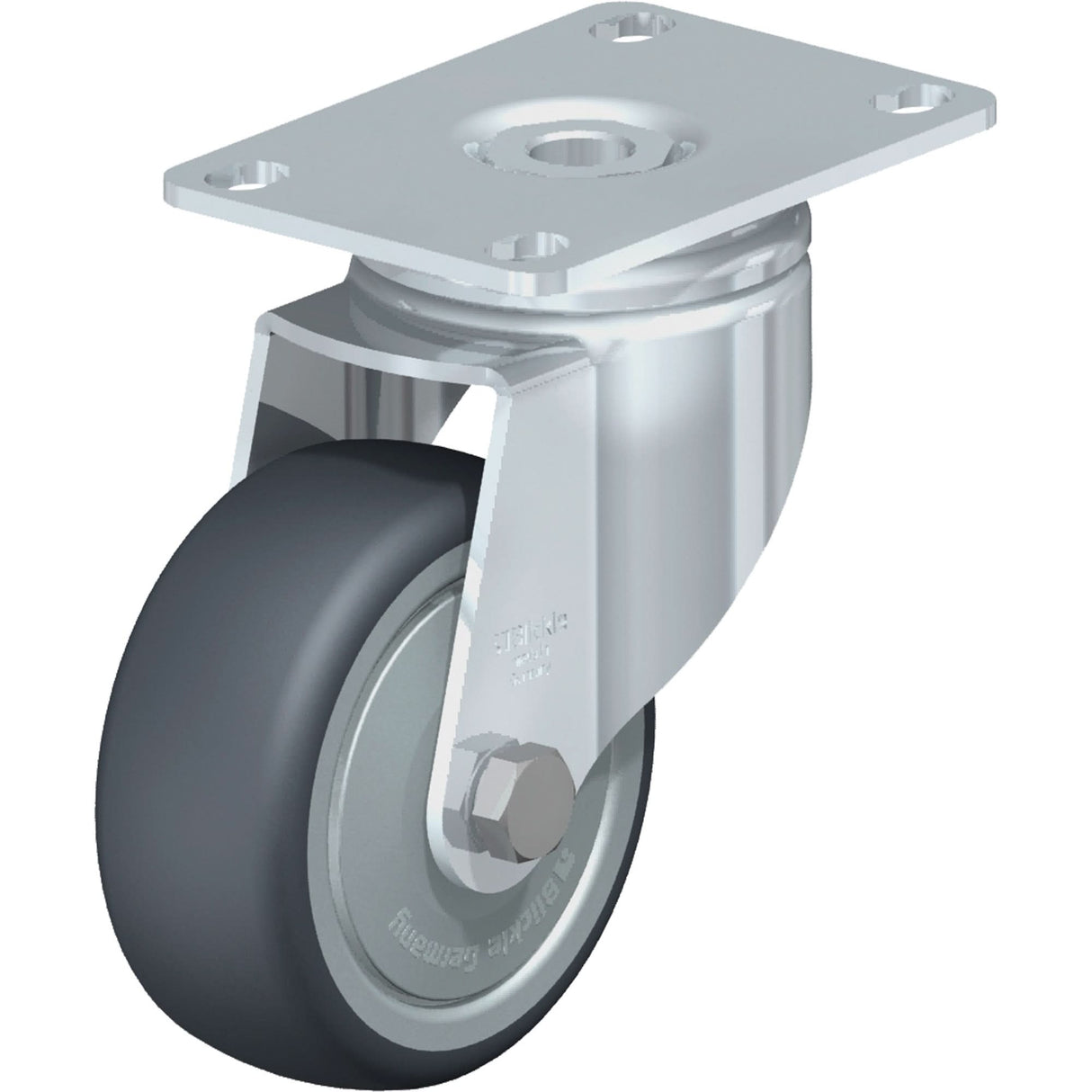 High-Quality Caster, Swivel, 3-1/8" (79.5 mm), Thermoplastic Rubber-Elastomer, 220 lbs. (100 kg.)