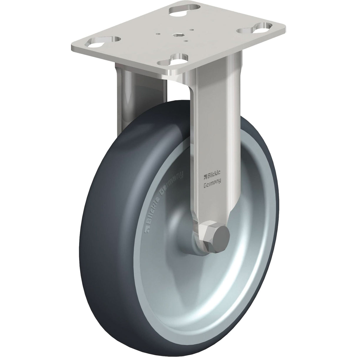 Caster, Rigid, 5" (127 mm), Thermoplastic Rubber-Elastomer, 265 lbs. (120 kg.)