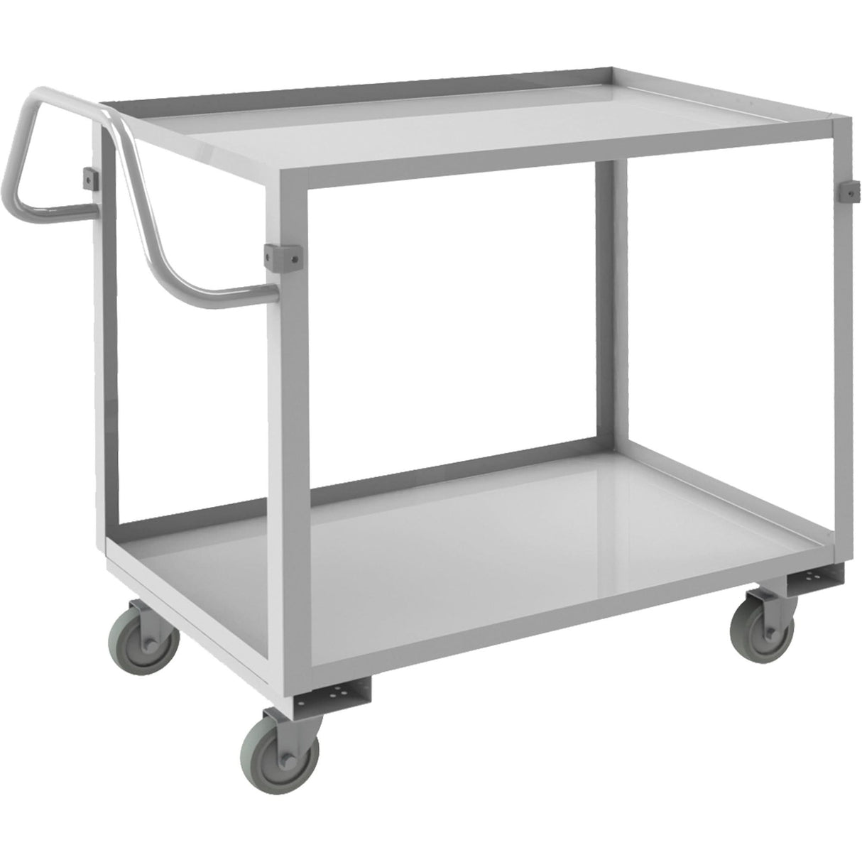 Industrial Grade Shelf Cart, 2 Tiers, 22-1/2" W x 36-1/2" H x 42-7/16" D, 600 lbs. Capacity