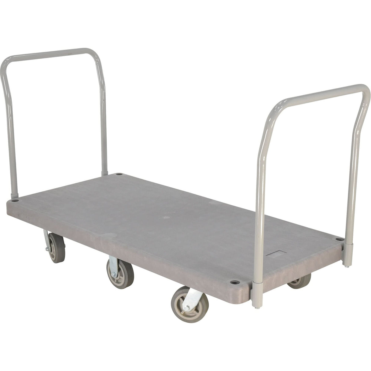 Heavy Duty Plastic Platform Truck, 60" L x 30" W, 3000 lbs. Cap., Polyurethane Wheels