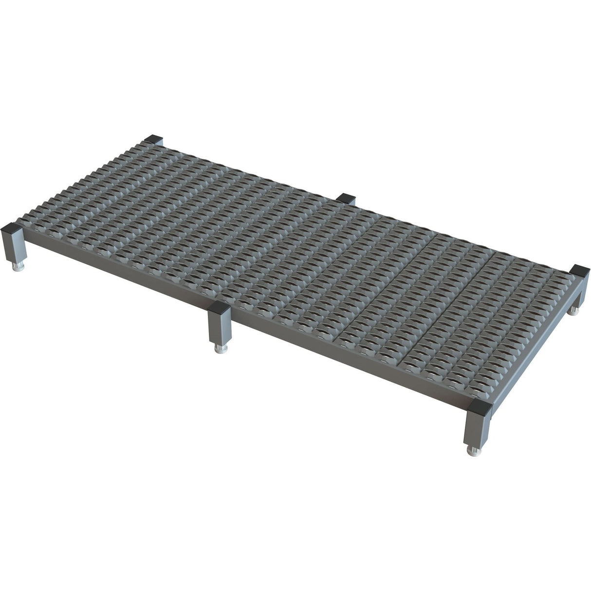 Adjustable Height One-Step Work Platform, 24" W x 59" D, 800 lbs. Capacity, All-Welded