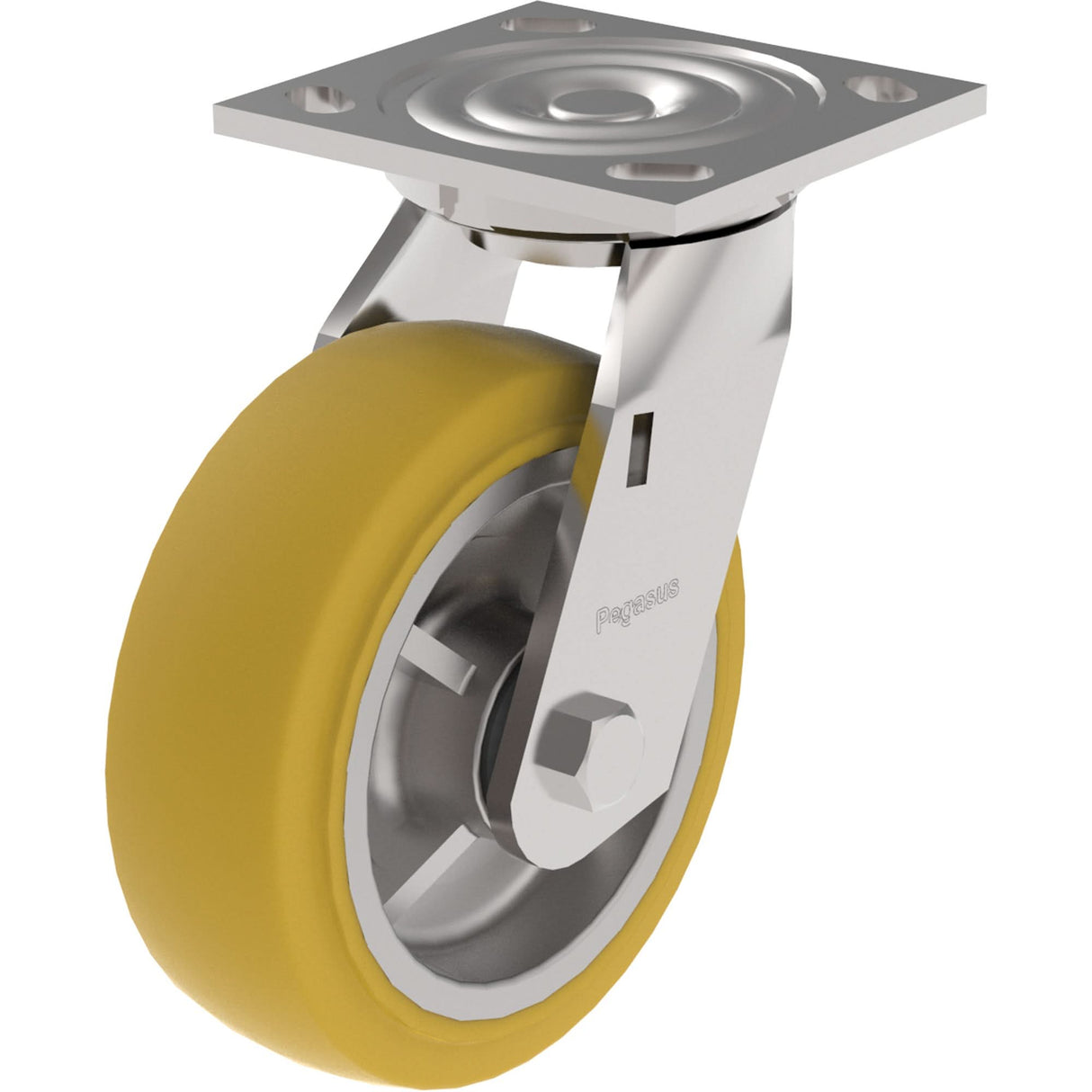 21 Series Medium-Duty Caster, Swivel, 8" (203.2 mm), Urethane, 1250 lbs. (567 kg.)