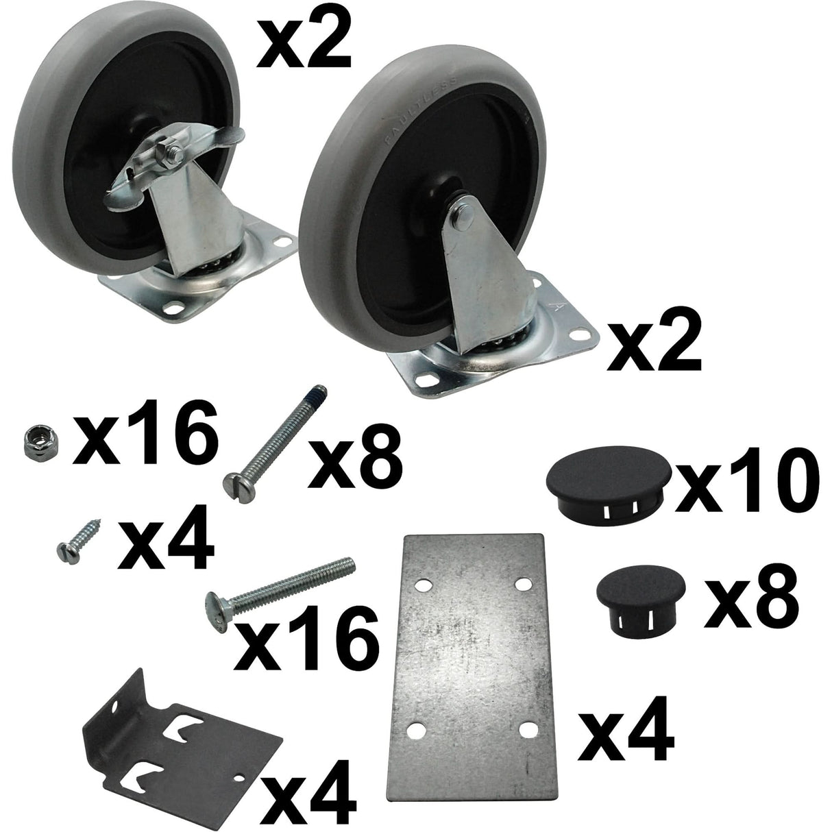 Max Rack Cart Caster Kit