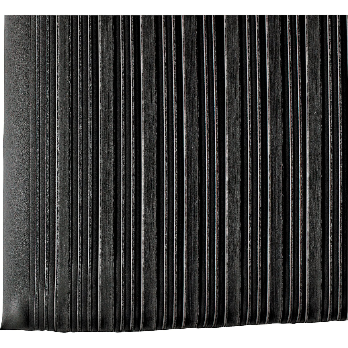 Deluxe Tuf Sponge No. 442 Mats, Ribbed, 2' x 8' x 5/8", Black, PVC Sponge