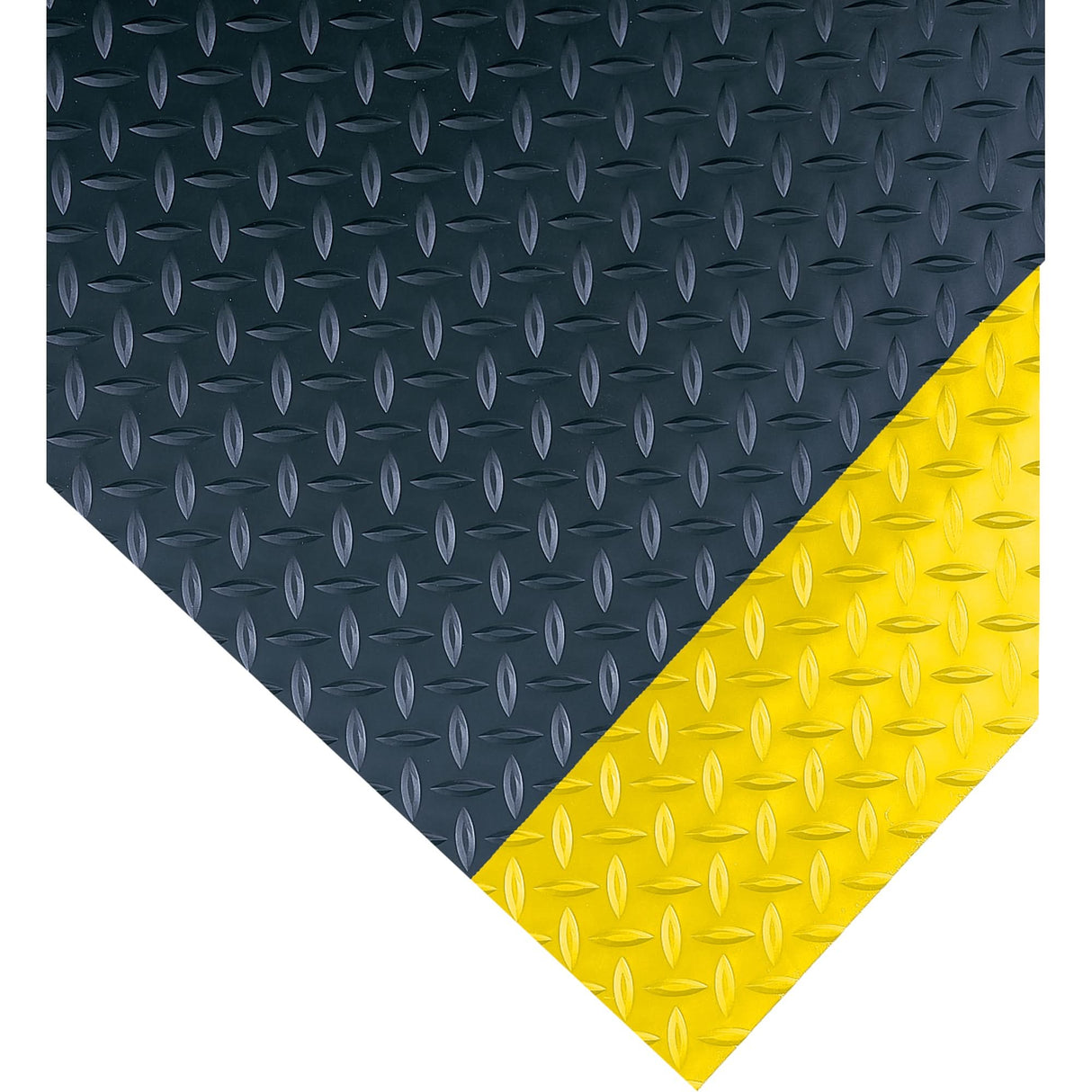 No. 385 Mats, Diamond, 4' x 75' x 3/16", Black/Yellow, PVC