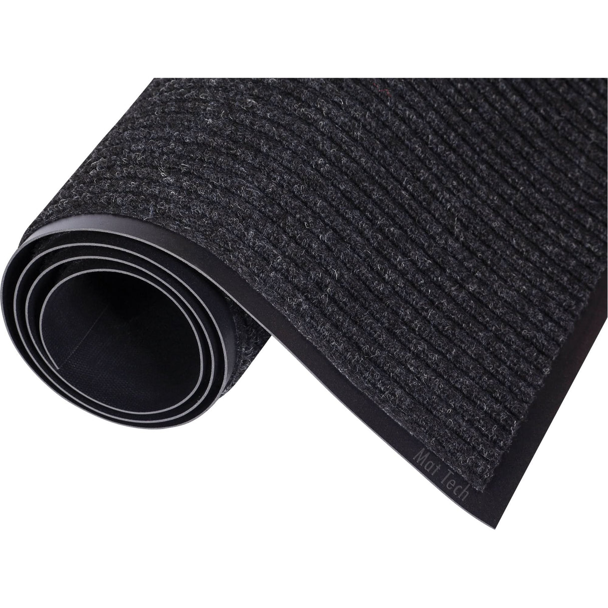Needle-Rib™ Matting, Wiper/Scraper, 3' x 12' x 15/16", Charcoal
