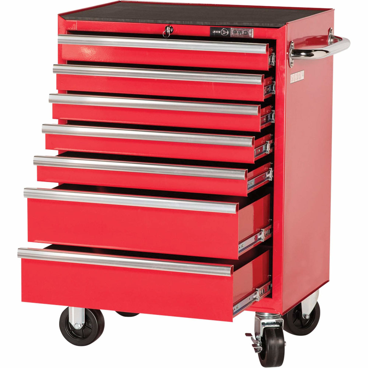PRC2707 Pro Series Roller Cabinet, 7 Drawers, 27" W x 16" D x Red