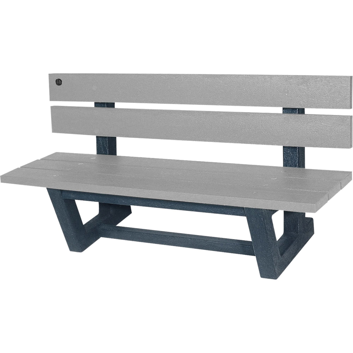 Outdoor Park Benches, Recycled Plastic, 72" L x 23-3/16" W x 29-13/16" H, Grey