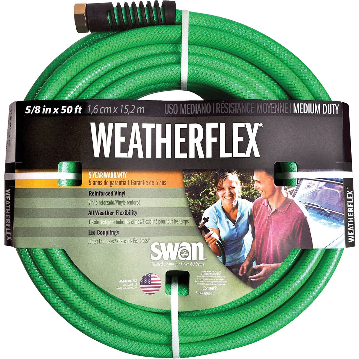 Weatherflex™ Medium Duty Garden Hoses, Vinyl, 5/8" dia. x 50'