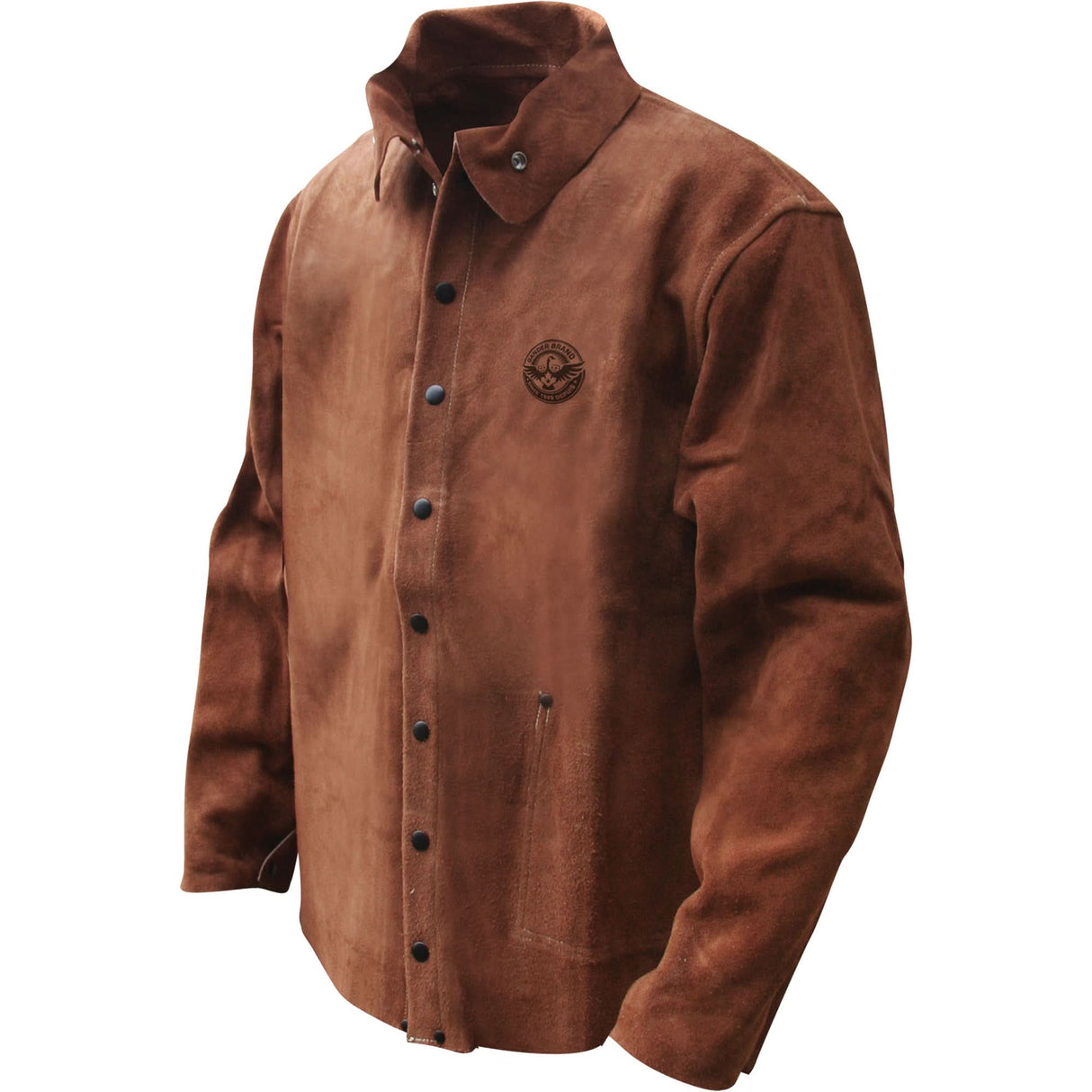 Gander Brand Split Cowhide Welding Jacket, Leather, Large, Brown