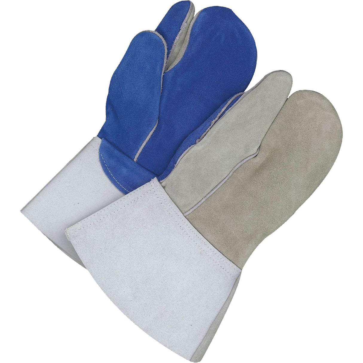 Gander Brand Lined 1-Finger Welding Mitt with Gauntlet Cuff, Split Cowhide, Size One Size