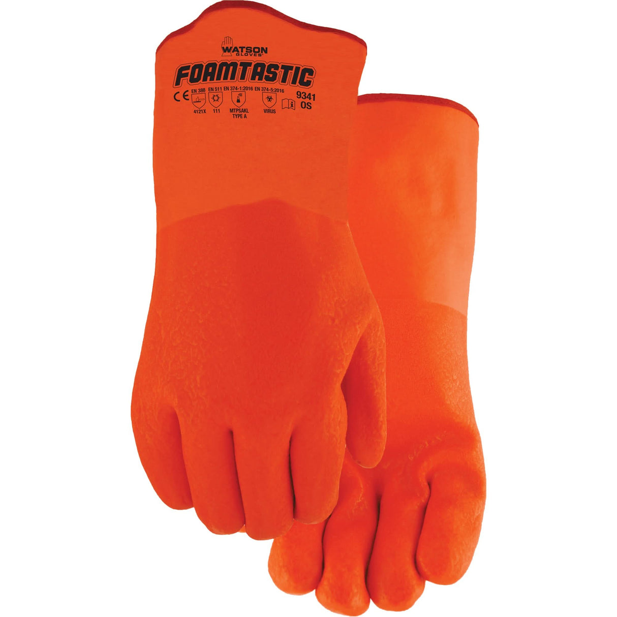 Foamtastic Gloves, One Size, PVC Coating, Foam Shell
