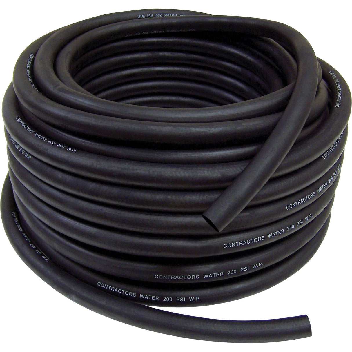 Contractor's Water Discharge Garden Hose, Rubber, 3/4" dia. x 50'