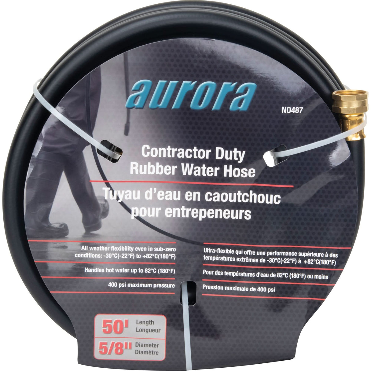 Contractor Duty Rubber Hose, Rubber, 5/8" dia. x 50'