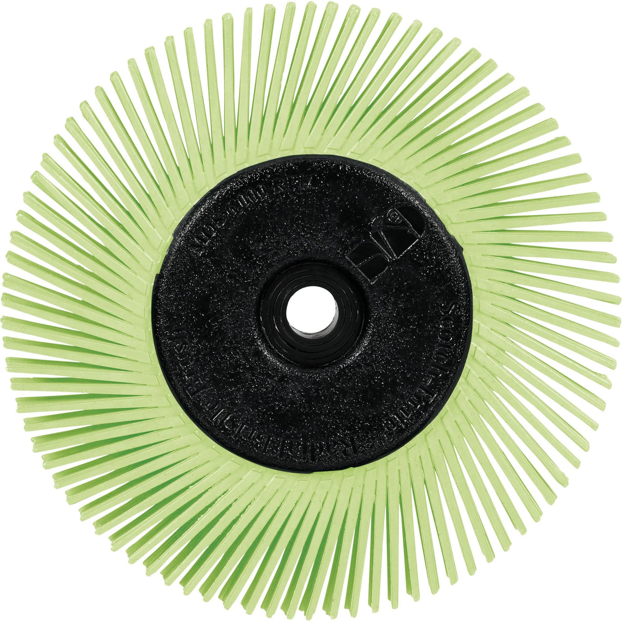 Scotch-Brite™ Type A Precision Radial Bristle Brush PN-RB with Adapter, Ceramic, 50+ Grit, 6" Dia.