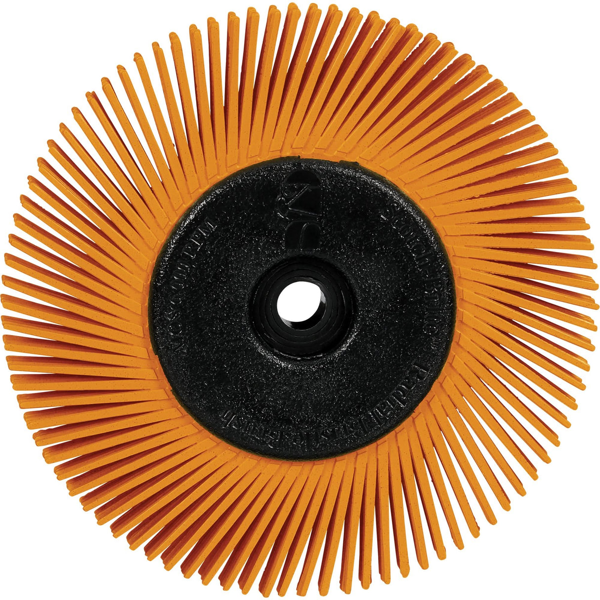 Scotch-Brite™ Type A Precision Radial Bristle Brush PN-RB with Adapter, Ceramic, 80+ Grit, 6" Dia.