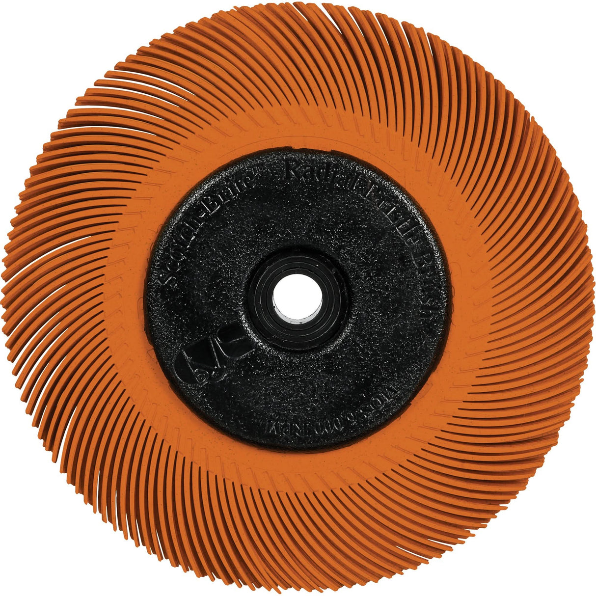 Scotch-Brite™ Type C Precision Radial Bristle Brush PN-RB with Adapter, Ceramic, 80+ Grit, 6" Dia.