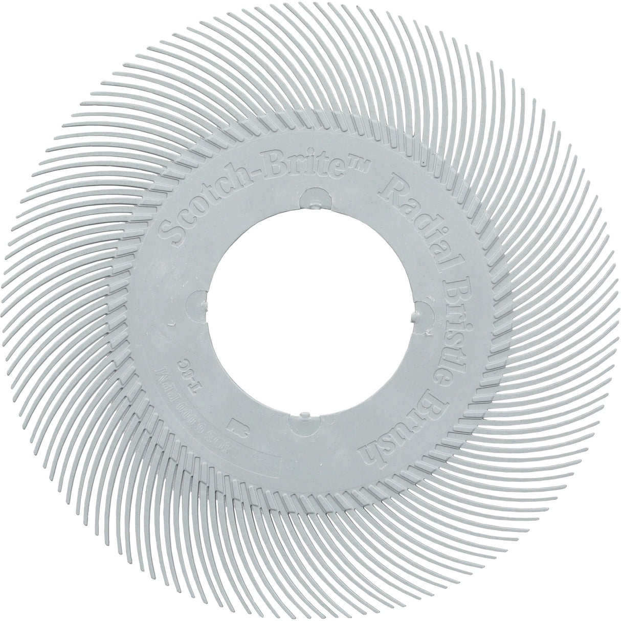 Scotch-Brite™ Type C Precision Radial Bristle Brush PN-RB without Adapter, Ceramic, 120+ Grit, 6" Dia.