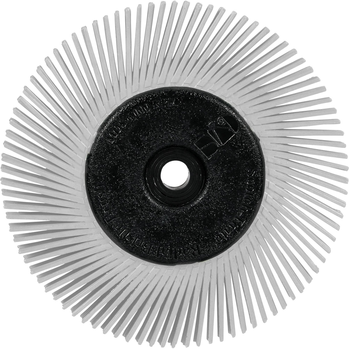 Scotch-Brite™ Type A Precision Radial Bristle Brush PN-RB with Adapter, Ceramic, 120+ Grit, 6" Dia.