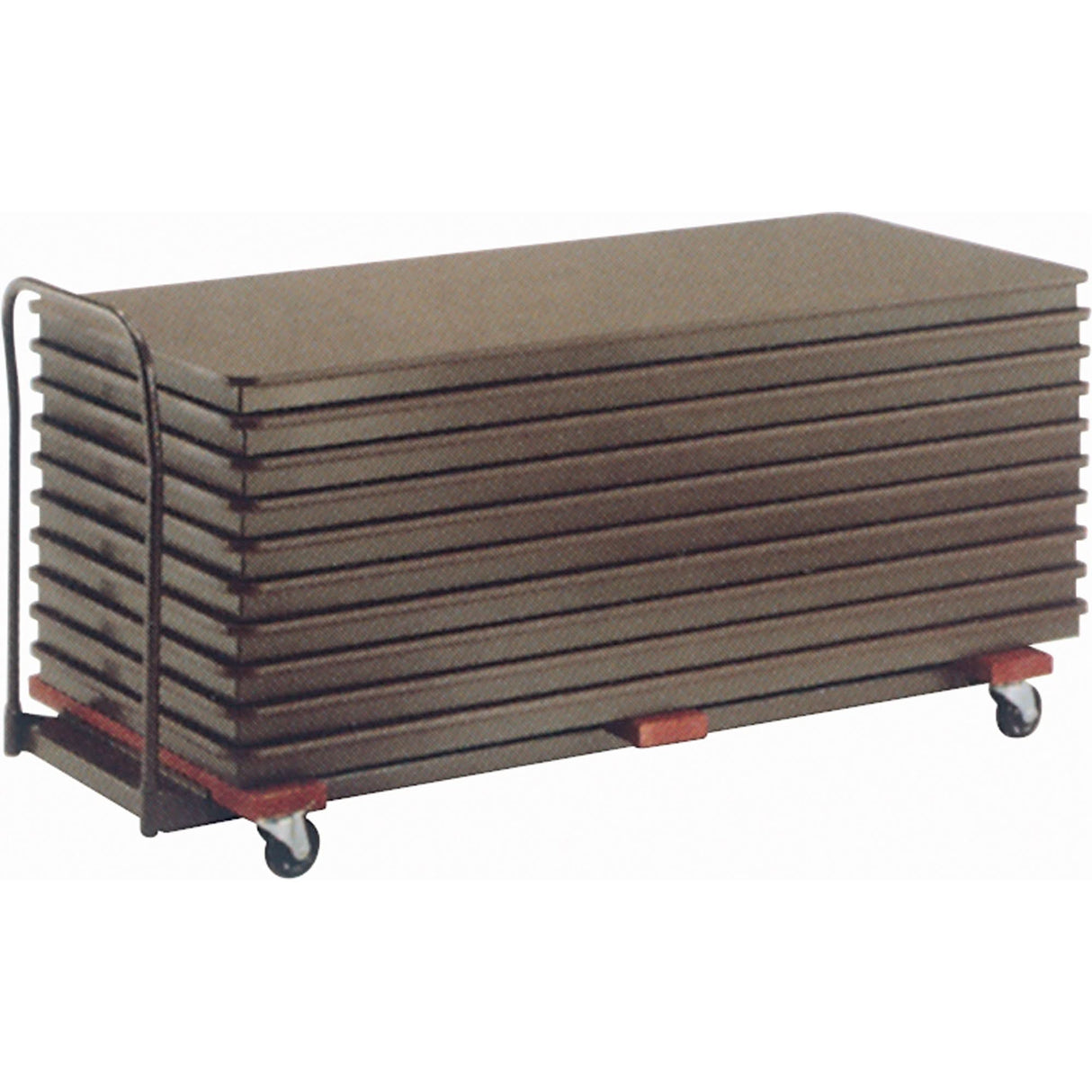 Flat Stacking Table Caddies, 74" W x 31.25" D x 36.25" H