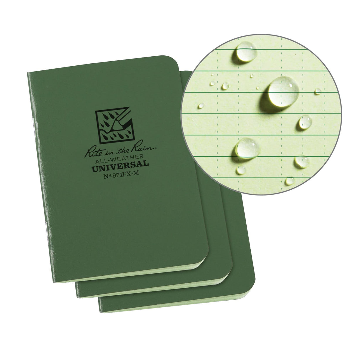 Mini Notebook, Soft Cover, Green, 24 Pages, 3-1/4" W x 4-5/8" L