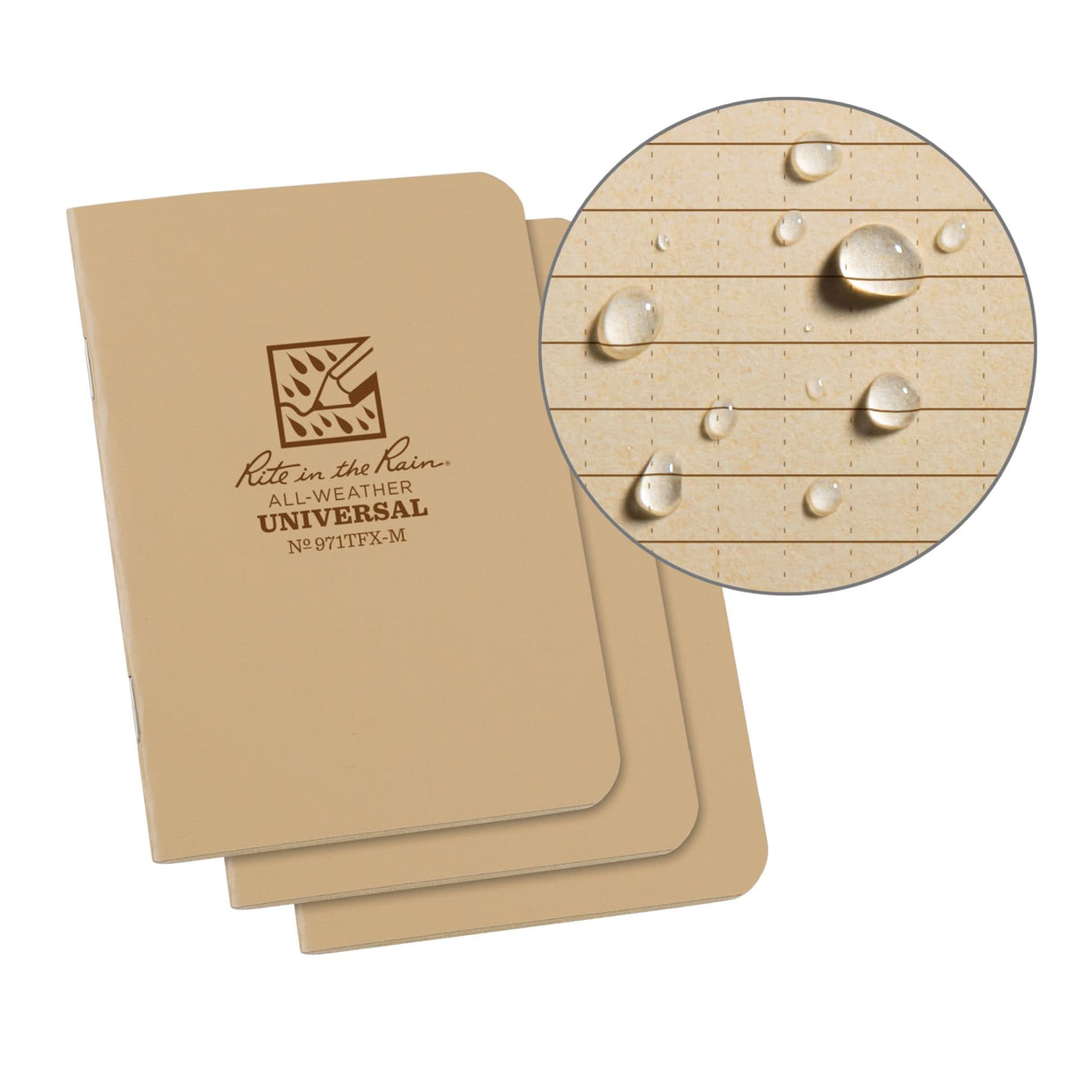 Mini Notebook, Soft Cover, Tan, 24 Pages, 3-1/4" W x 4-5/8" L