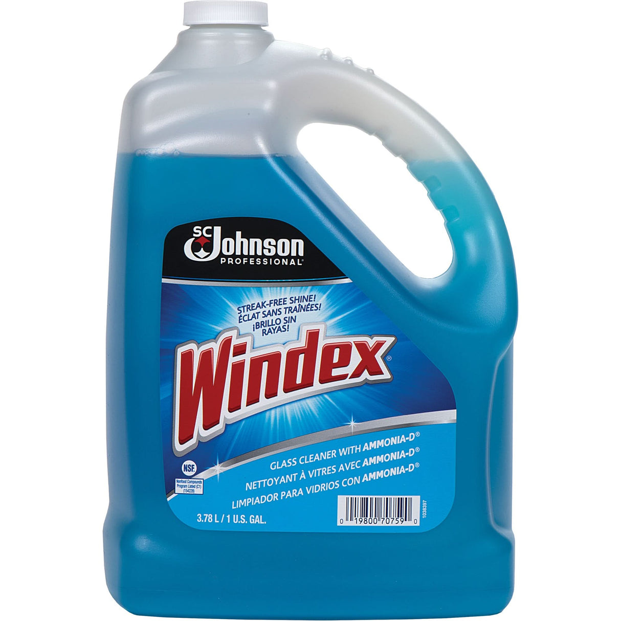 Windex® Glass Cleaner with Ammonia-D®, 3.8 L, Jug