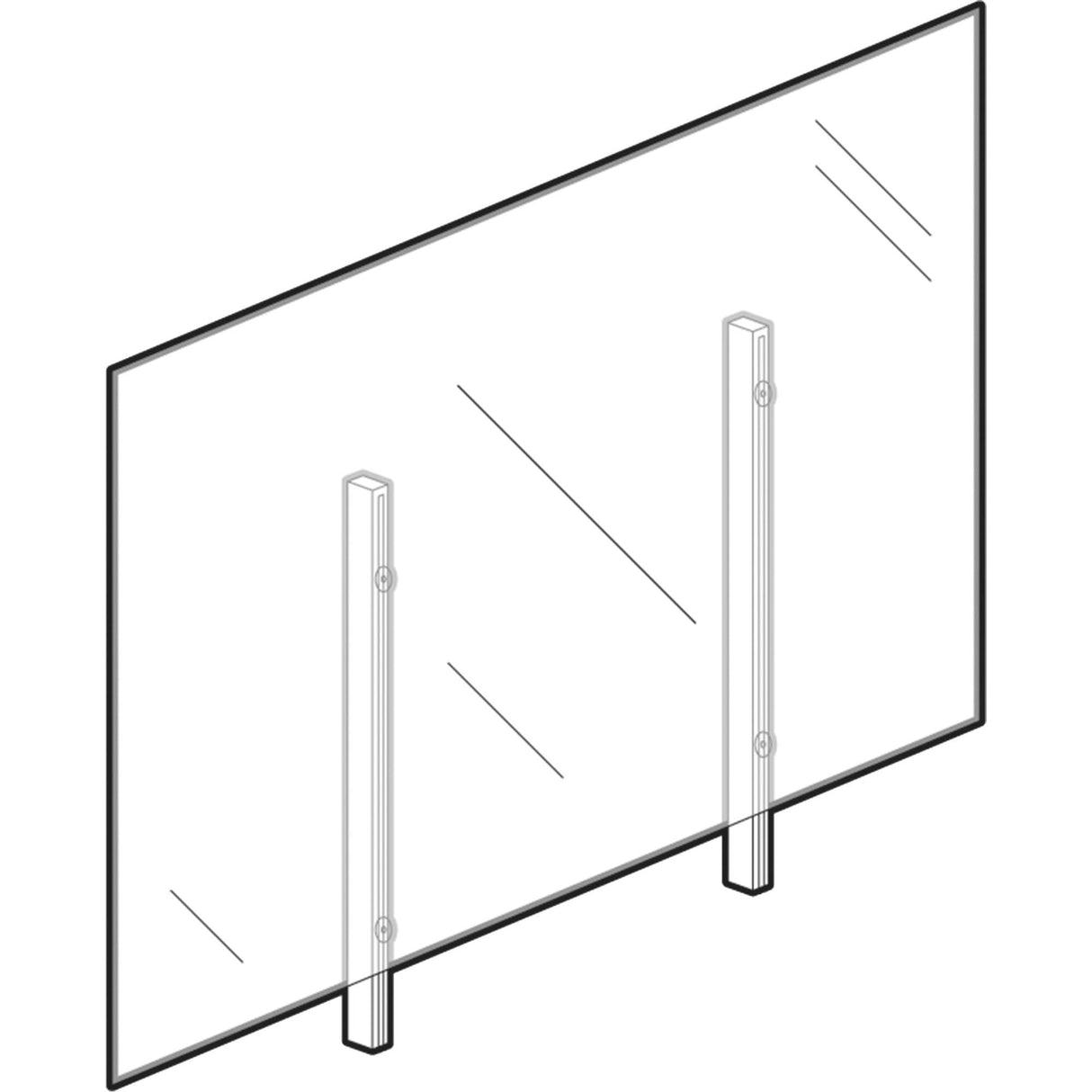 Sneeze Guard, 48" W x 36" H