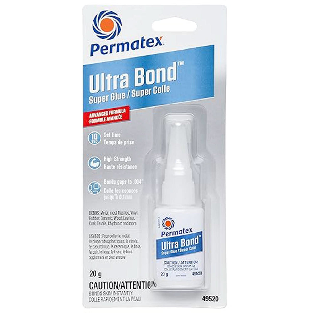 Ultra Bond Fast Drying Super Glue Adhesive, 20 g, Bottle, Clear