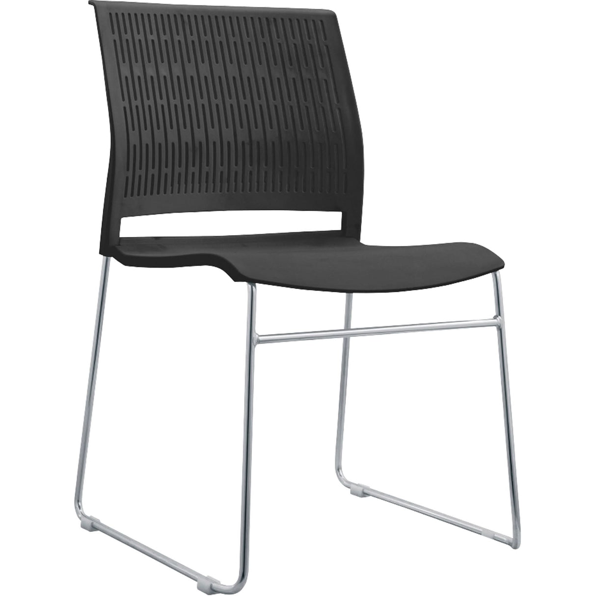 Stacking Chairs, Polypropylene, 32-3/8" High, 250 lbs. Capacity, Black