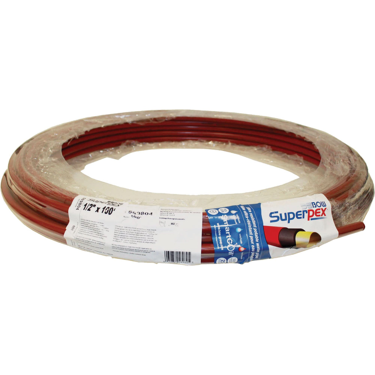 Superpex Hot Water Pipe, Plastic, 100' L x 0.375" Dia.