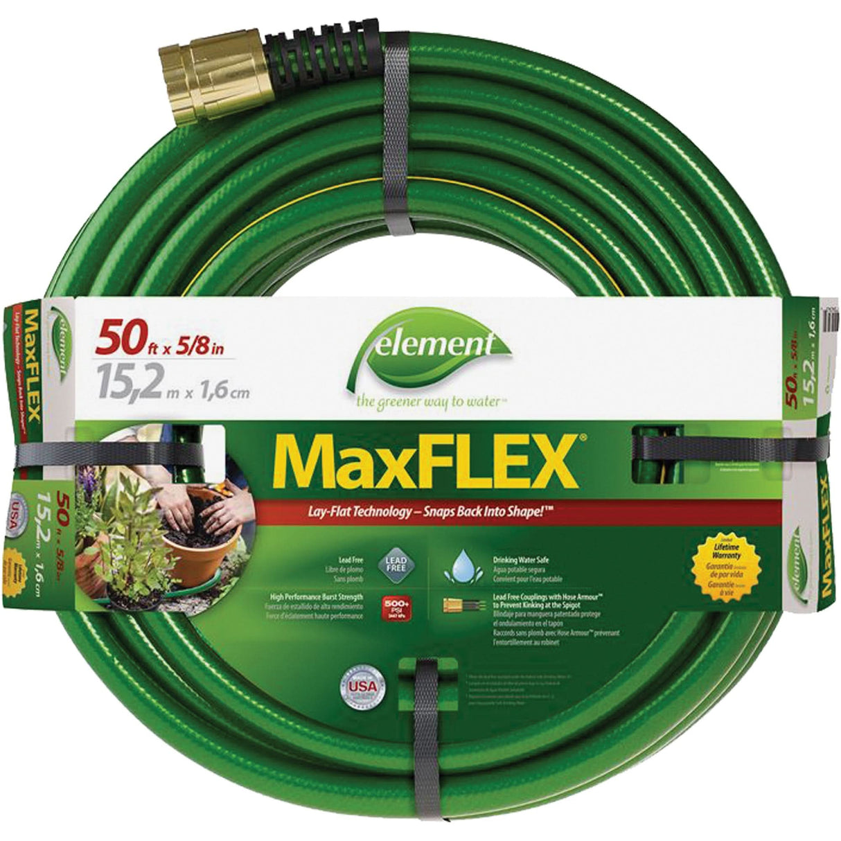 Element® MaxFlex® Hose, Copolymer, 5/8" dia. x 50'