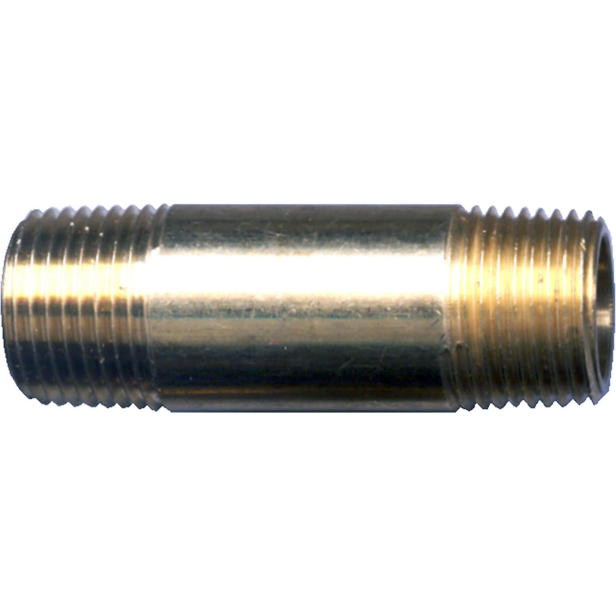 Long Pipe Nipple, Brass, 1/4", NPT x NPT