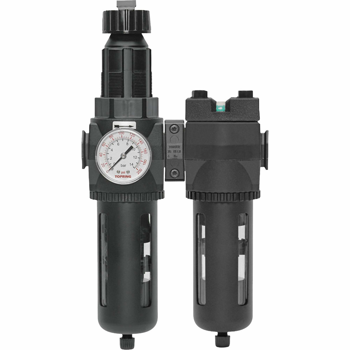 Filter/Regulator & Coalescing Filter Modulair 400 with Standard Bowl & Manual Drain, 3/4" NPTF, 150 PSI, 9.13 fl. oz. Capacity