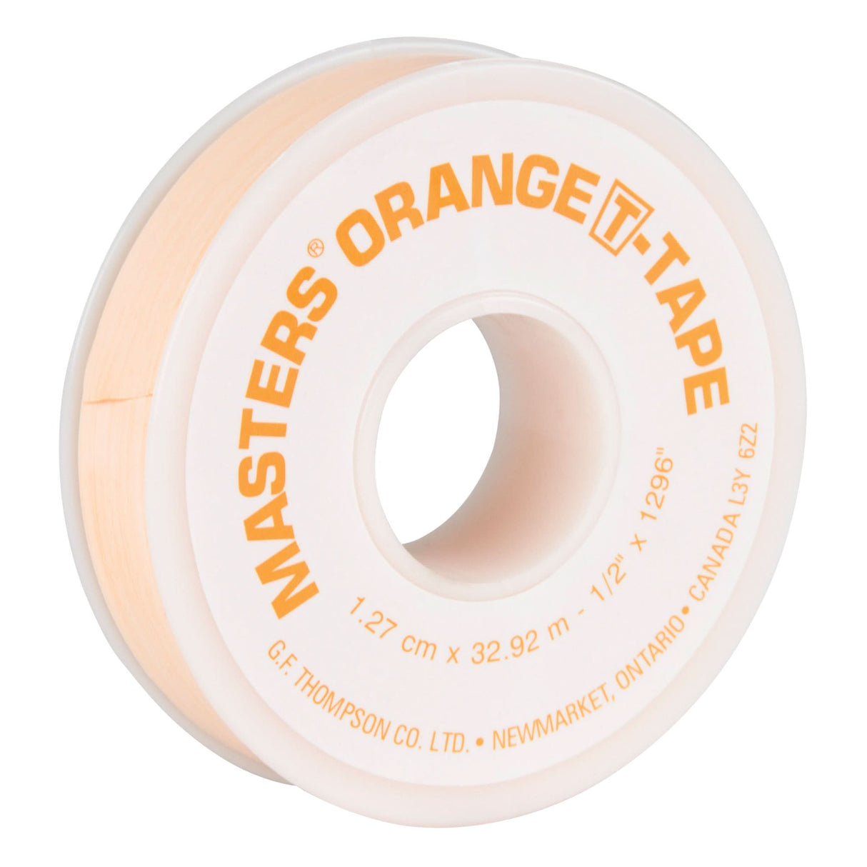 Masters® T-Tape, 1296" L x 1/2" W, Orange