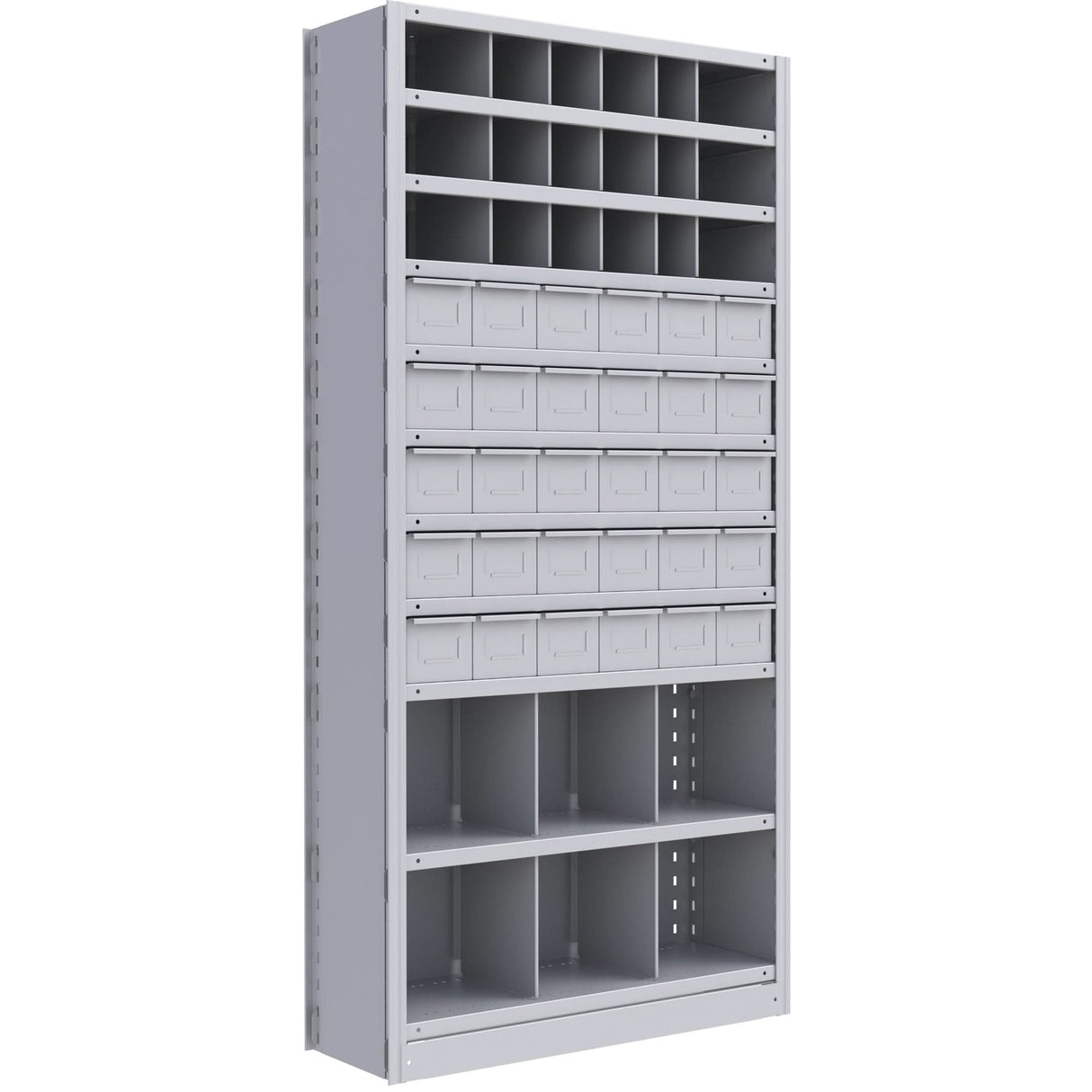 Interlok Shelving Unit, Steel, Boltless, 800 lbs. Capacity, 36" W x 76" H x 12" D