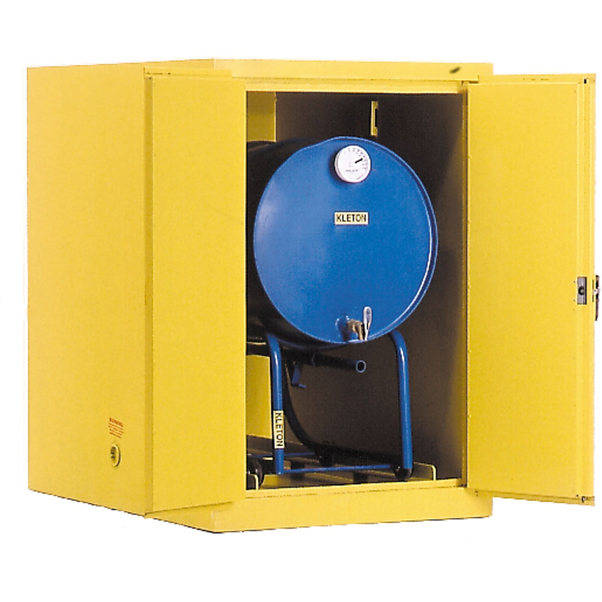 Drum Safety Cabinets, 400 lbs. Cap., Yellow