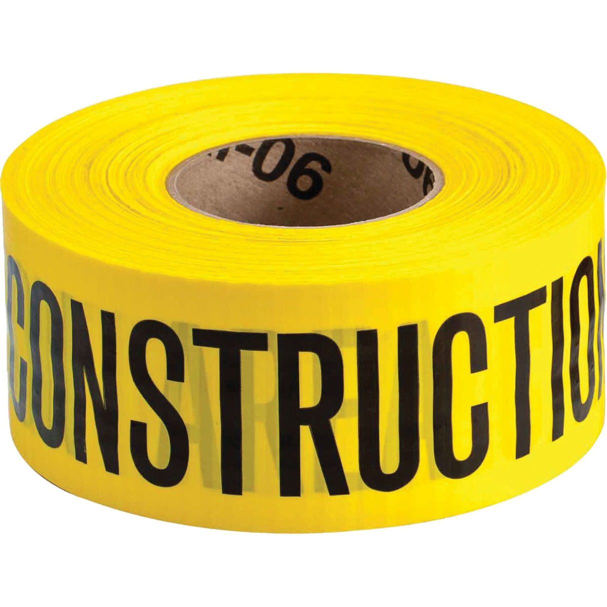 Barricade Tape, English, 3" W x 500' L, 3 mils, Black on Yellow
