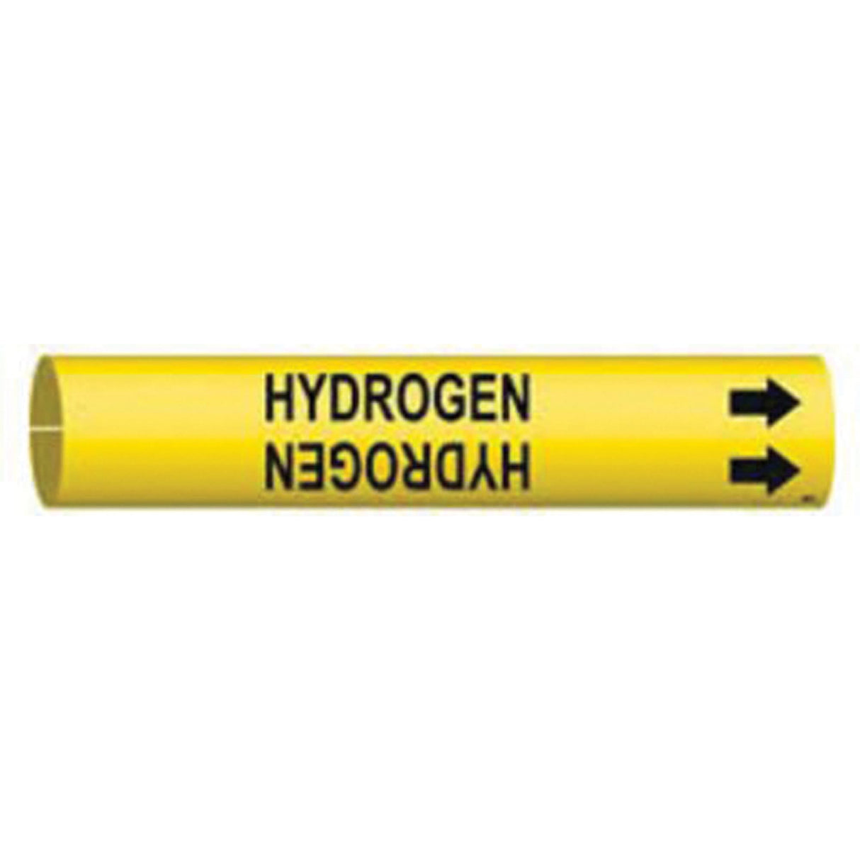 "Hydrogen" Pipe Marker, Snap-On, 13/16" H x 13/16" W, Black on Yellow