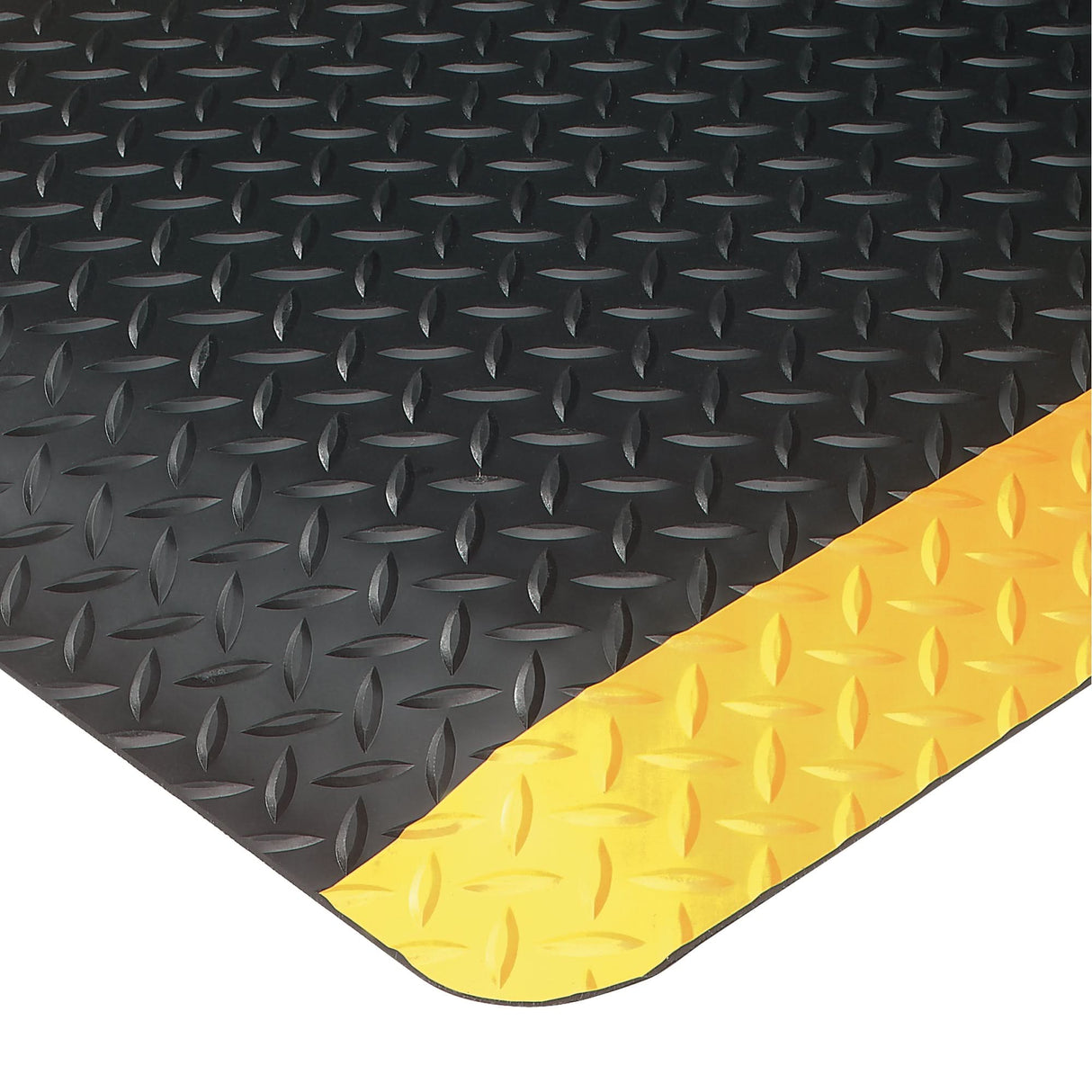SpongeCote® Ultrasoft Mats No. 414, Diamond, 4' x 6' x 15/16", Black/Yellow, PVC Sponge