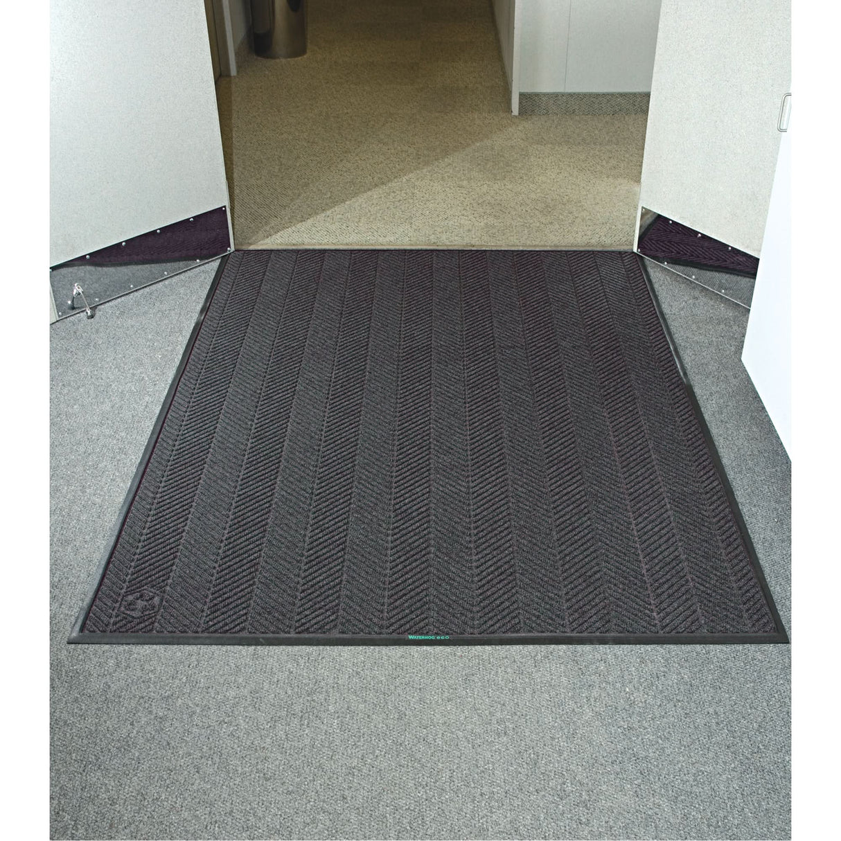 Waterhog® Eco Elite Matting, Wiper/Scraper, 3' x 20' x 3/8", Grey Ash