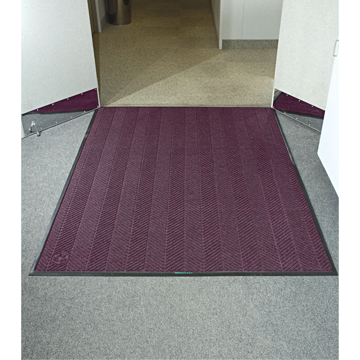 Waterhog® Eco Elite Matting, Wiper/Scraper, 4' x 8' x 3/8", Maroon