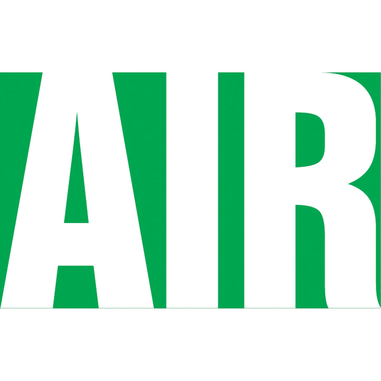 Snap Tite™ "Air" Pipe Marker, Snap-On, 14" H x 12" W, White on Green