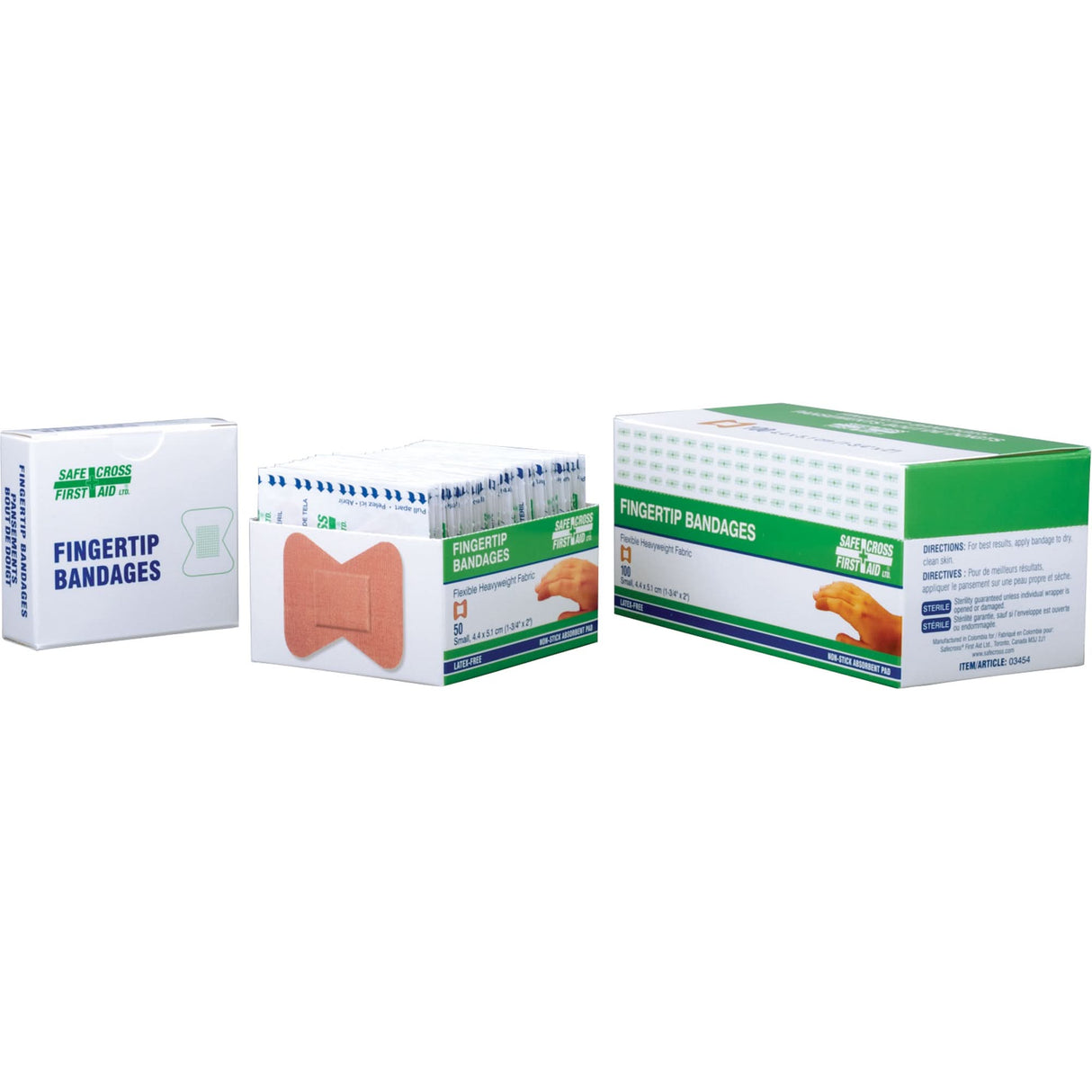 Bandages, Fingertip, 2", Fabric, Sterile