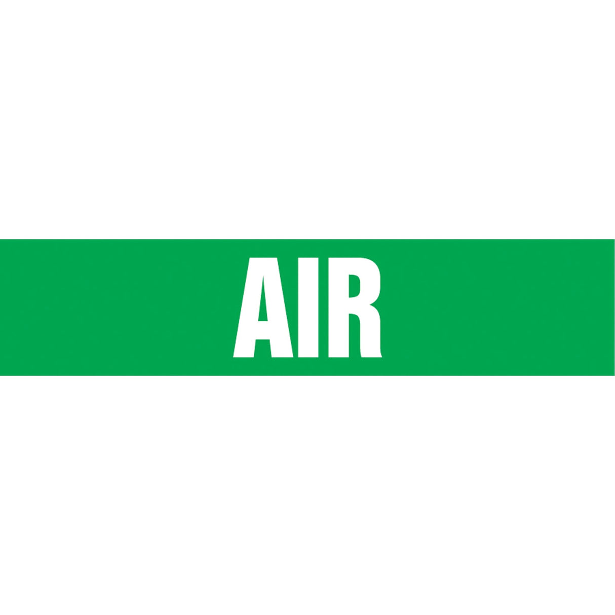 "Air" Pipe Marker, Self-Adhesive, 1" H x 8" W, White on Green