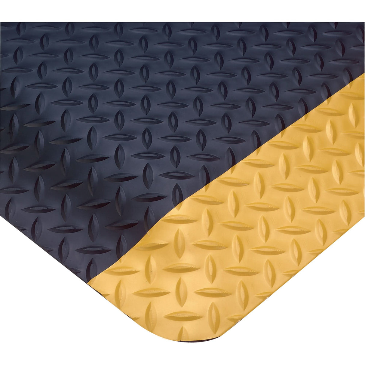 Smart No. 497 Mats, Diamond, 4' x 75' x 1", Black/Yellow, PVC