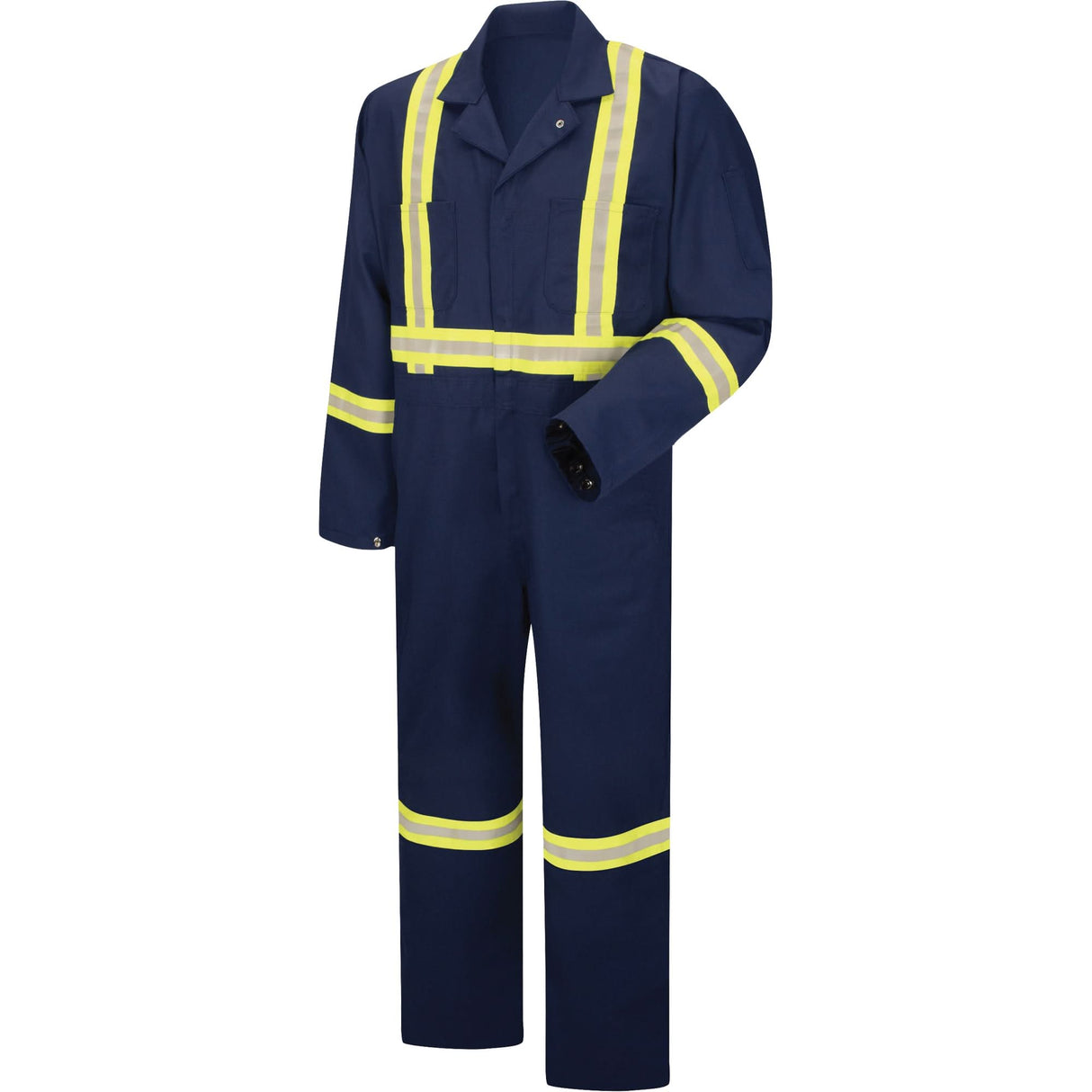 Enhanced Visibility Coveralls, Men's, Navy Blue, Size 38