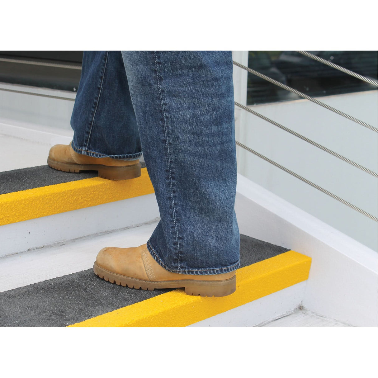 Safestep® Anti-Slip Step Cover, 13.5" W x 59" L, Black & Yellow