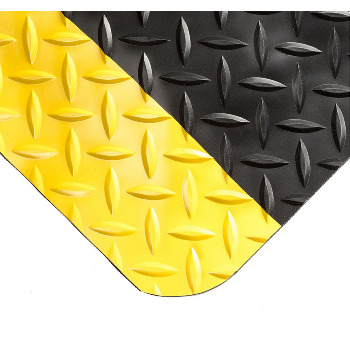 SpongeCote® Mats No.415, Diamond, 5' x 10' x 9/16", Black/Yellow, PVC Sponge