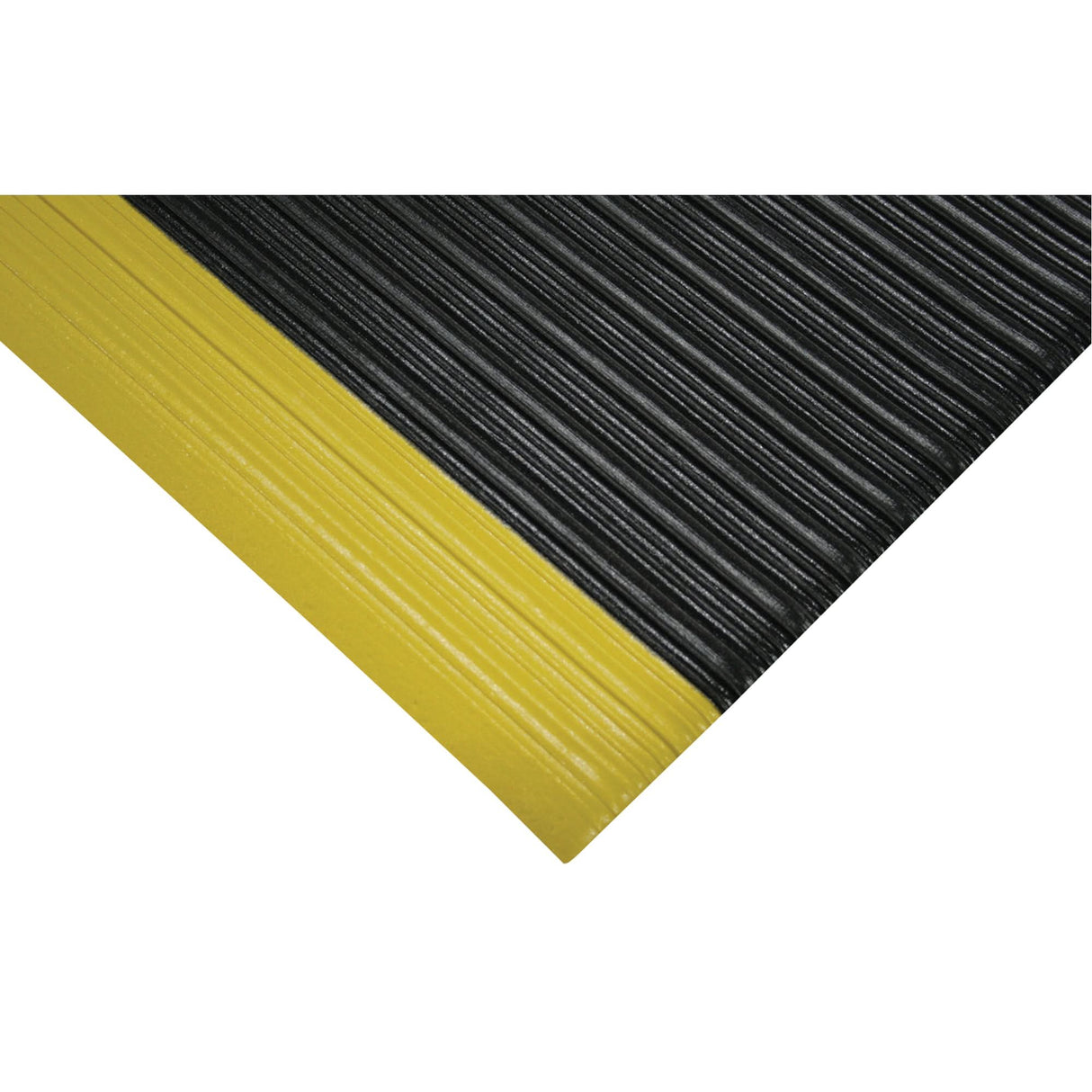 Tuf Sponge No. 451 Mats, Ribbed, 3' x 5' x 3/8", Black/Yellow, PVC